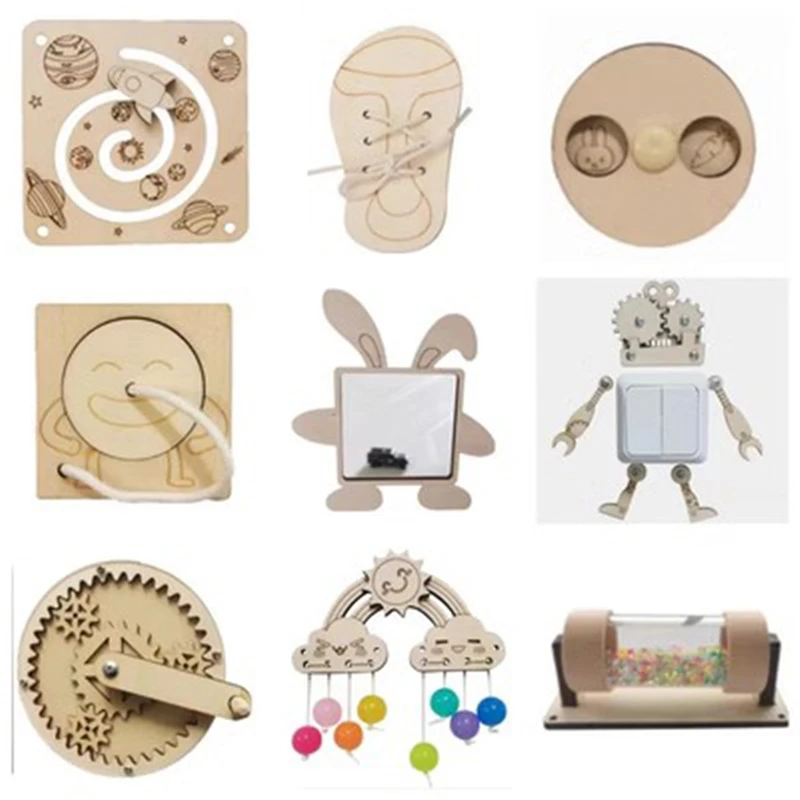 Montessori Busy Board DIY Wood - Montessori Wooden Busy Board Toddler recension och pris